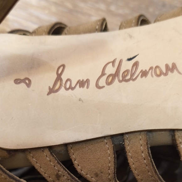 Sam Edelman Tan Stiletto Heels Cage Design - Picture 2 of 6